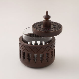 Dallaty Sugar Pot Roshn Collection, Brown 10*10*18Cm
