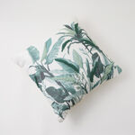 Boutique Blanche banana leaf embroidered cushion 50*50cm, green image number 2