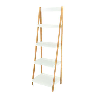4 Tiers Bamboo Mdf Shelf White