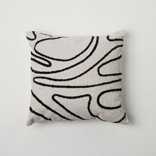 Boutique Blanche chambrey hand embroidery cushion 45*45cm, beige