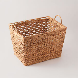 Homez Rectangular Storage Basket Rattan, Beige 40*30*28Cm