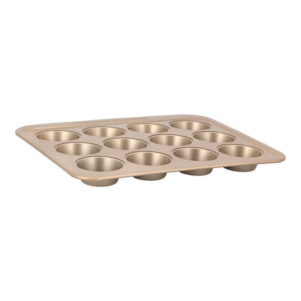 Alberto Non Stick 12 Cup Muffin Pan, Gold Color  image number 2