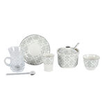 Zukhroof 28 Pieces Porcelain Tea And Coffee Set Danteel Gray  image number 2