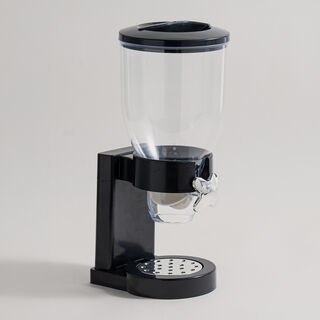Alberto plastic single cereal dispenser, black 3500ml