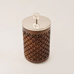 La Mesa large silver metal container 12*12*23 cm image number 1