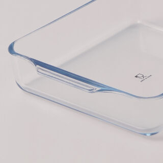 Alberto 2pcs borosilicate glass baking tray set