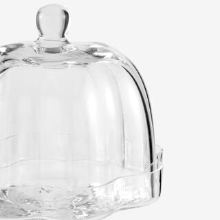 لا ميسا حامل كيك زجاج بقاعدة طويلة 30.3*17*9.3سم