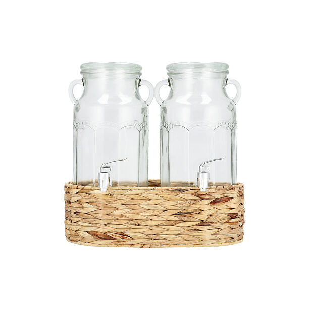 2 Pcs Glass Drinking Set image number 0