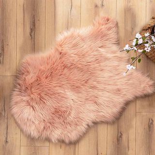 Cottage Faux Fur Powder Pink 80X150 Cm