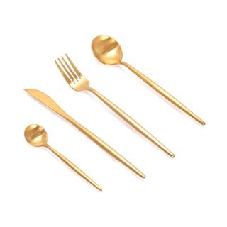 La Mesa 16 Pieces Cutlery Set Matte Gold