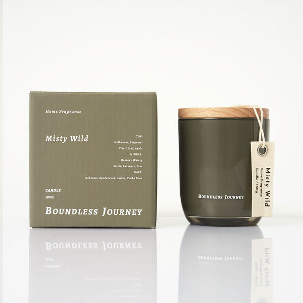 Jar candle 180gms misty wild fragrance green image number 0
