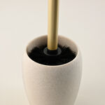 Homez Toilet Brush Holder With Stainless Steel Pole In Gold image number 2
