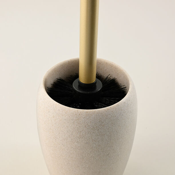 Homez Toilet Brush Holder With Stainless Steel Pole In Gold image number 2