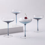 La Mesa 4Pcs Stem Tall Glass Tumbler Set, Blue 470Ml image number 0