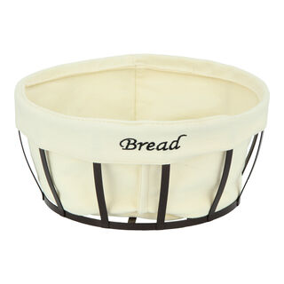 Alberto Metal Round Bread Basket Coffee Color