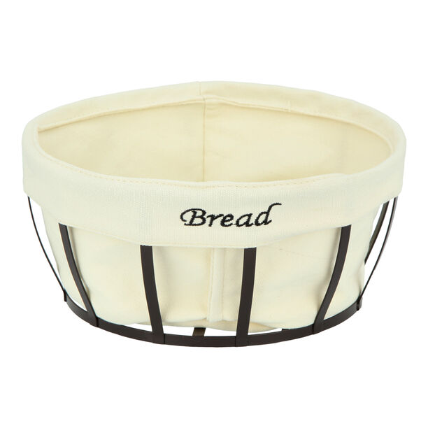 Alberto Metal Round Bread Basket Coffee Color image number 0