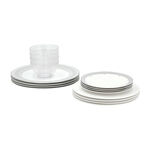 La Mesa white porcelain 16 pc dinner set image number 1