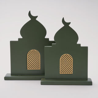 Homez Qamar Collection Decoration Item, Green, 21*6*26.5 Cm