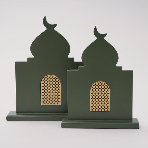 Homez Qamar Collection Decoration Item, Green, 21*6*26.5 Cm image number 0