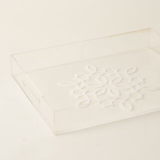 Dallaty acrylic tray with white pattern 40*30*6H cm