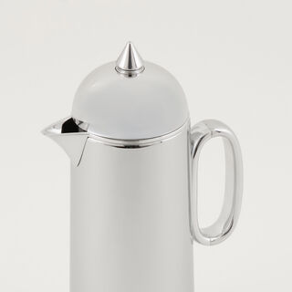 دلتي طقم دلة قطعتين ستانلس ستيل فضي لامع بسعة 1 لتر لكل قطعة