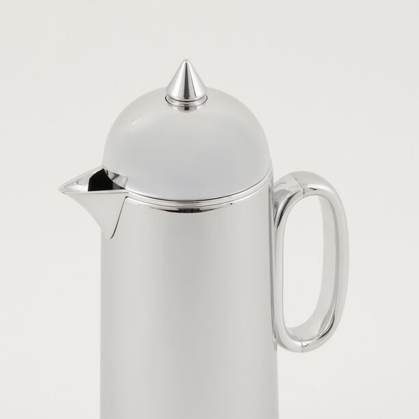 دلتي طقم دلة قطعتين ستانلس ستيل فضي لامع بسعة 1 لتر لكل قطعة image number 2