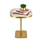 Side Table Gold Base Black White&Green Marble image number 2