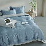 Cottage blue leaf 3pc comforter super king blue 250*260cm image number 0