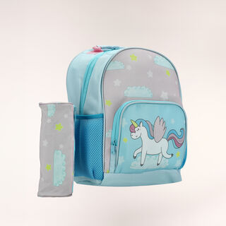 Small backpack with pencil case  ,12 inches , Unicorn