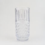 "Homez silver diamond pattern glass vase 15*15*34.3 cm image number 1