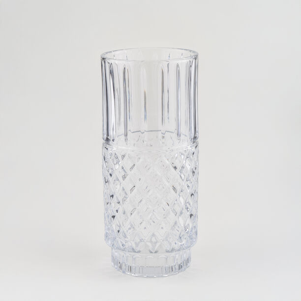 "Homez silver diamond pattern glass vase 15*15*34.3 cm image number 1