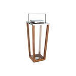 Latern Wood and Steel Dia 25.5*25.5*63.5 Cm image number 0