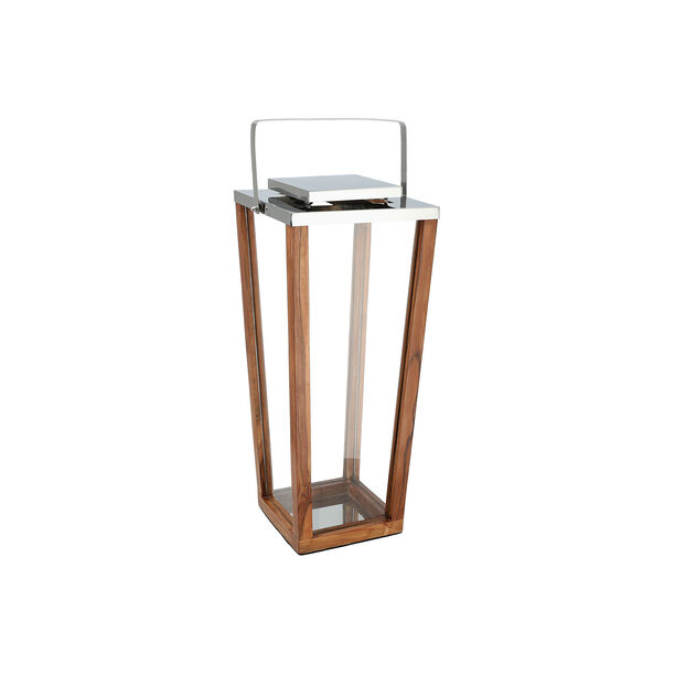 Latern Wood and Steel Dia 25.5*25.5*63.5 Cm image number 0