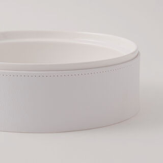 La Mesa Porcelain Tagine With Plain Leather Coat, White, 7"