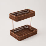 هومز سلة بلاستيكية صناعية، بني 28*19.5*26سم image number 0