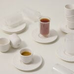 Dallaty white porcelain and glass Tea and coffee cups set 18 pcs image number 3