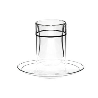 Arabic Tea Cup Set 12Pc Silver