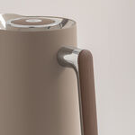 Dallaty 1L warm grey steel vacuum flask with wooden handle image number 4