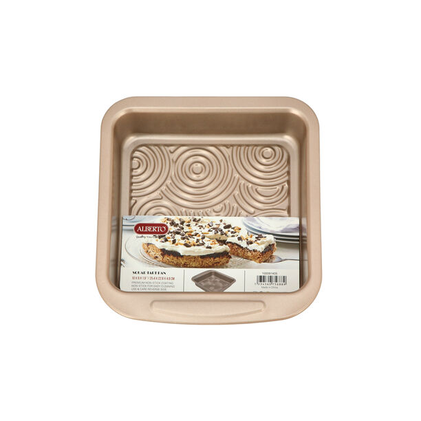 صينية فرن مربعة بسطح غير لاصق لون ذهبي من البرتو image number 7