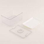 "علبة تخزين طعام ألبرتو شفافة 26.5*18*13.5سم image number 1