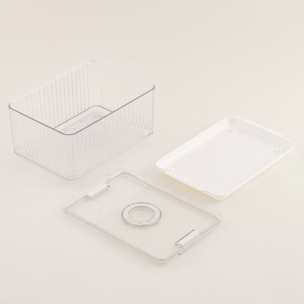 "علبة تخزين طعام ألبرتو شفافة 26.5*18*13.5سم image number 1