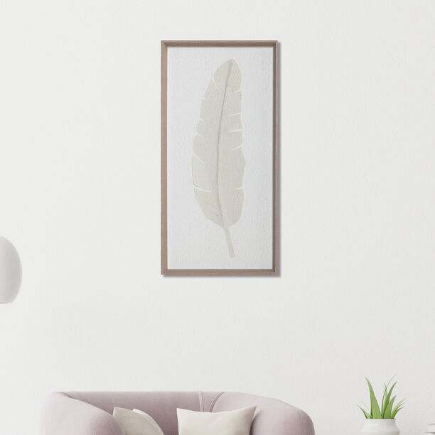 هومز لوحة فنية من الكتان في برواز زجاجي 40*80*3.8 سم image number 0