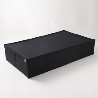 هومز منظم ملابس تخزين بطانيات تحت السرير من البوليستر، اسود 95*38*22 سم