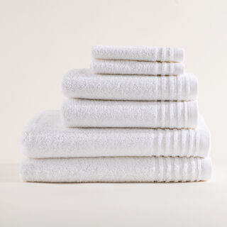 Boutique Blanche 6 Piece White Cotton Towel Set