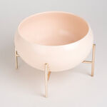 La Mesa 22Cm Salad Bowl Semi Matt Apricot W/Gold image number 1