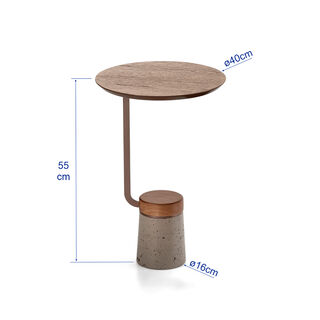 Homez crivo side table, walnut 40*40*55 cm