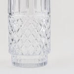 هومز فازة زجاج فضي بنقشة ماسية 14*14*27.6 سم image number 3