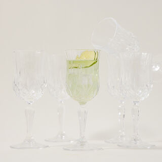 RCR transparent crystal goblets 6 pcs