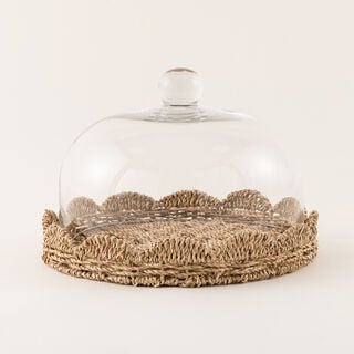 لاميسا ستاند كيك راتان كبير ارتفاع 20 سم قطر علوي 28 سم قطر سفلي 31 سم