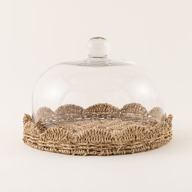 لاميسا ستاند كيك راتان كبير ارتفاع 20 سم قطر علوي 28 سم قطر سفلي 31 سم image number 0